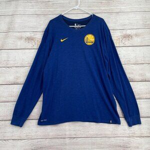 The Nike Tee Golden State Warriors Athletic Cut Men's Size XL Blue‎ Dri Fit